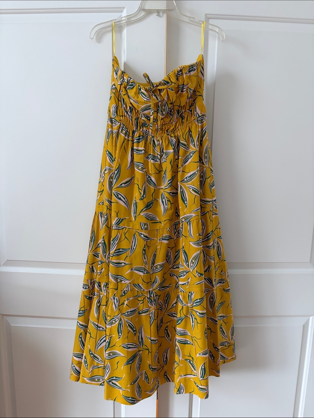 Women’s Yellow Floral Tiered Sundress Skirt